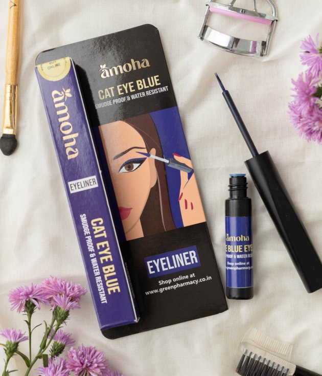 Amoha Eyeliner - Cat Eye Blue
