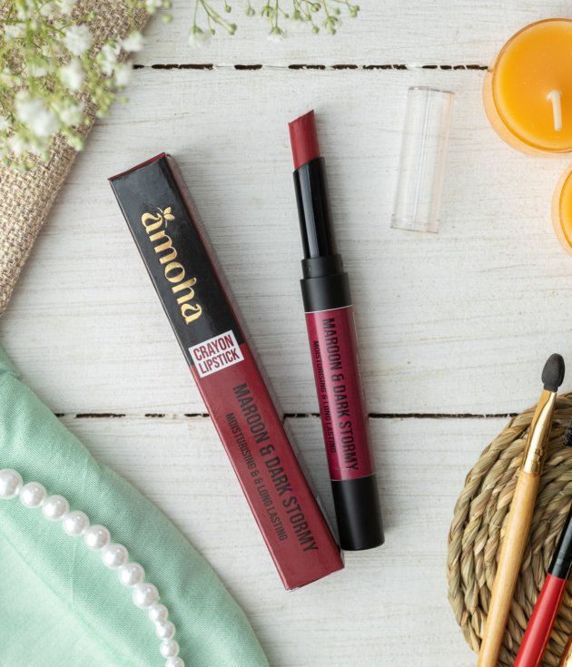 Crayon maroon & Dark stormy