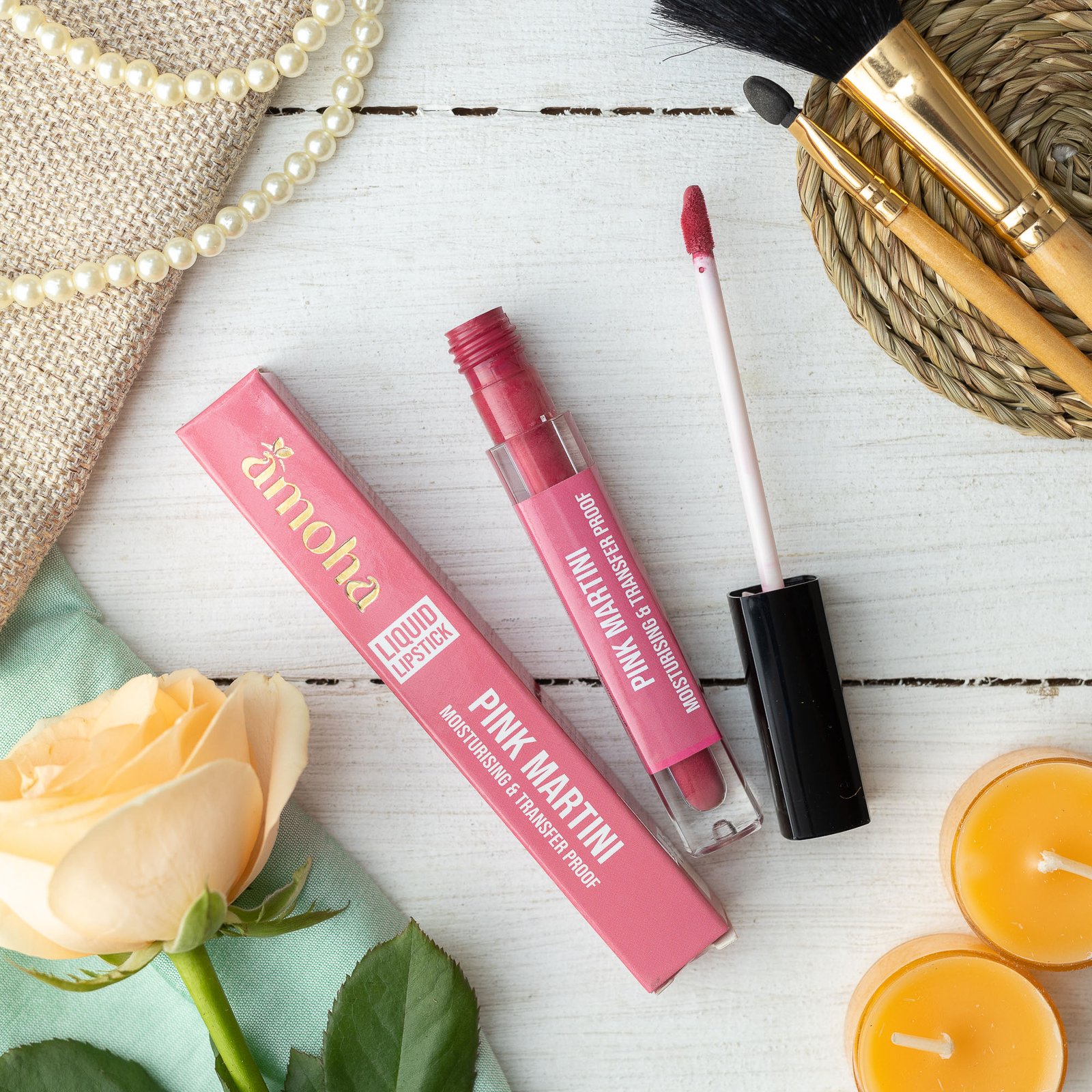 Amoha Liquid Lipstick - Pink Martini